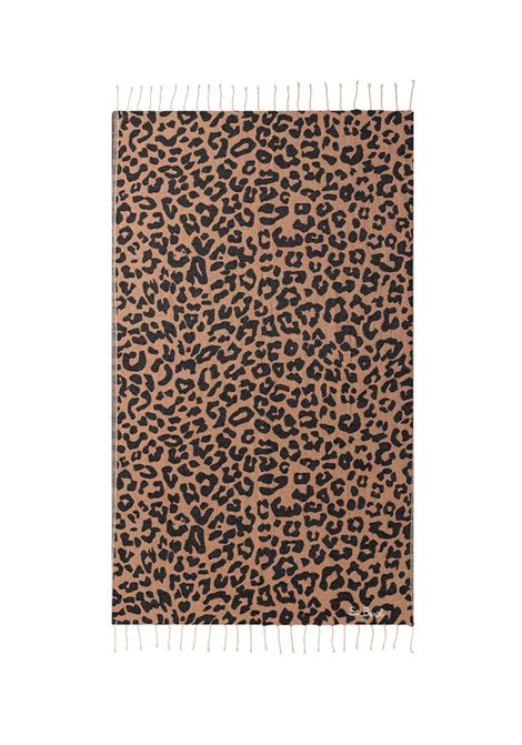 Telo MC2 Saint Barth donna FOUTASJN02060H1100 animalier nero marrone MC2 SAINT BARTH | Teli mare | FOUTASJN02060H1100